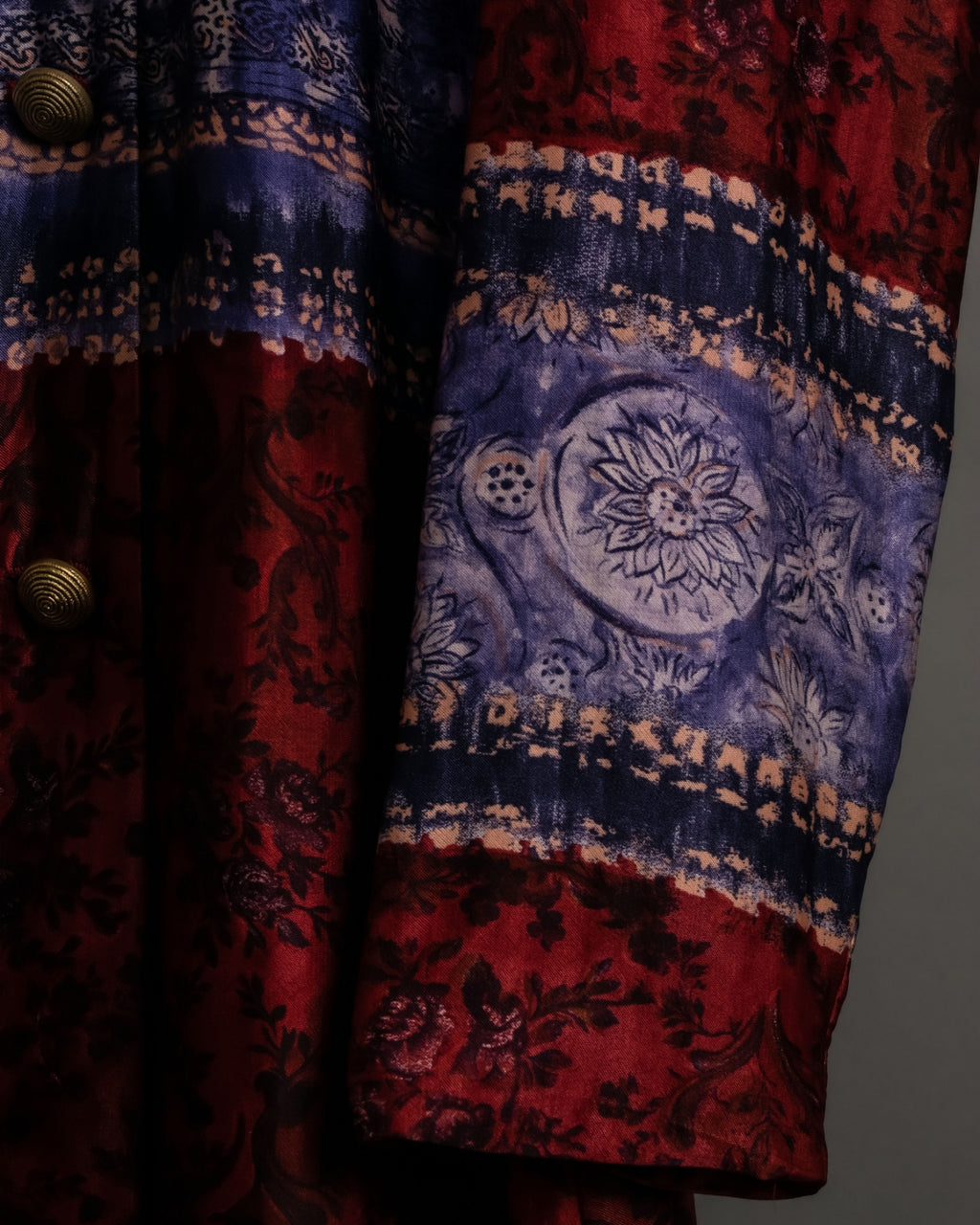 Glossy Mao Collar Long Length Dress Shirts