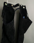 Vintage Suede Fringe Biker Chaps