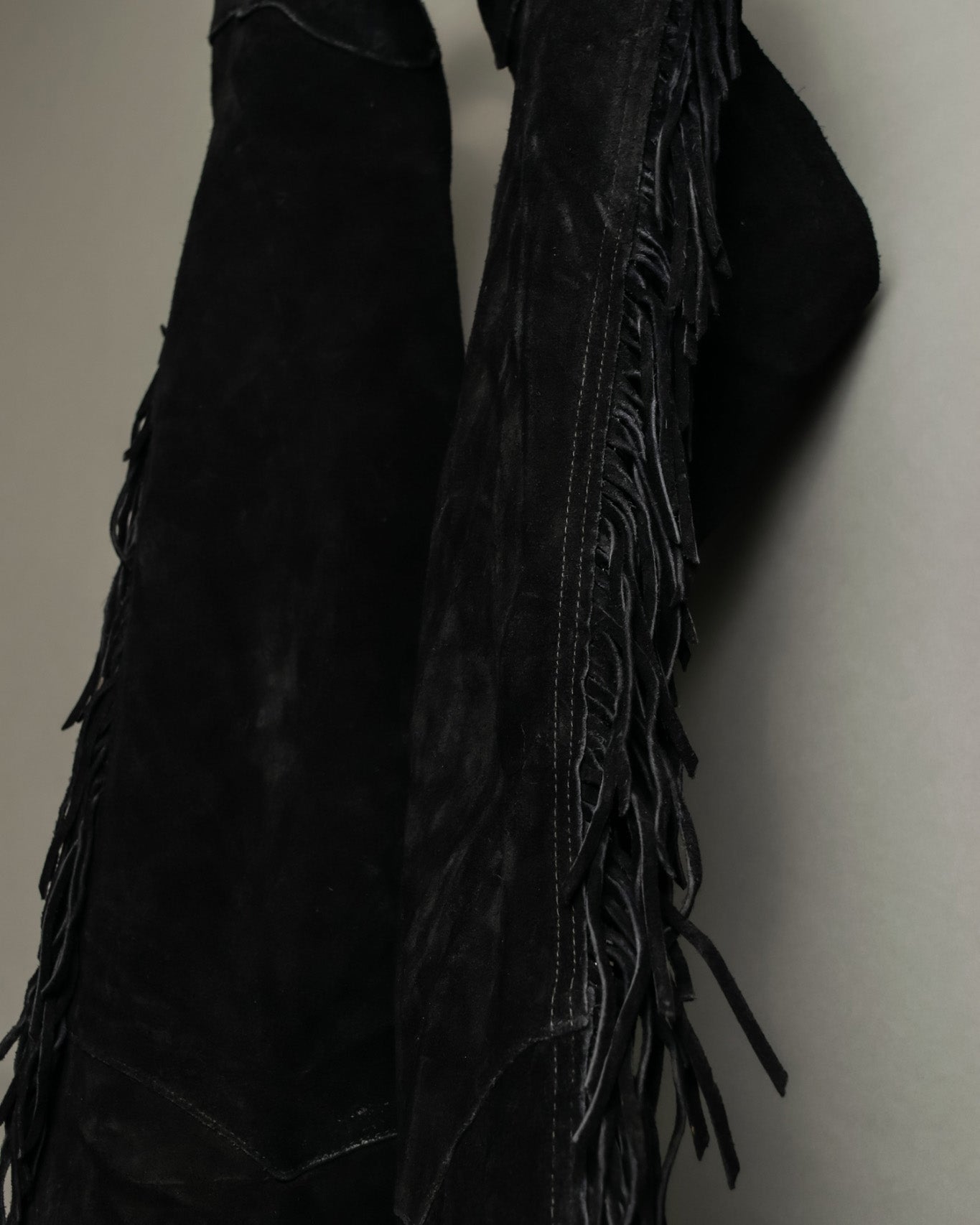 Vintage Suede Fringe Biker Chaps