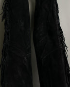 Vintage Suede Fringe Biker Chaps