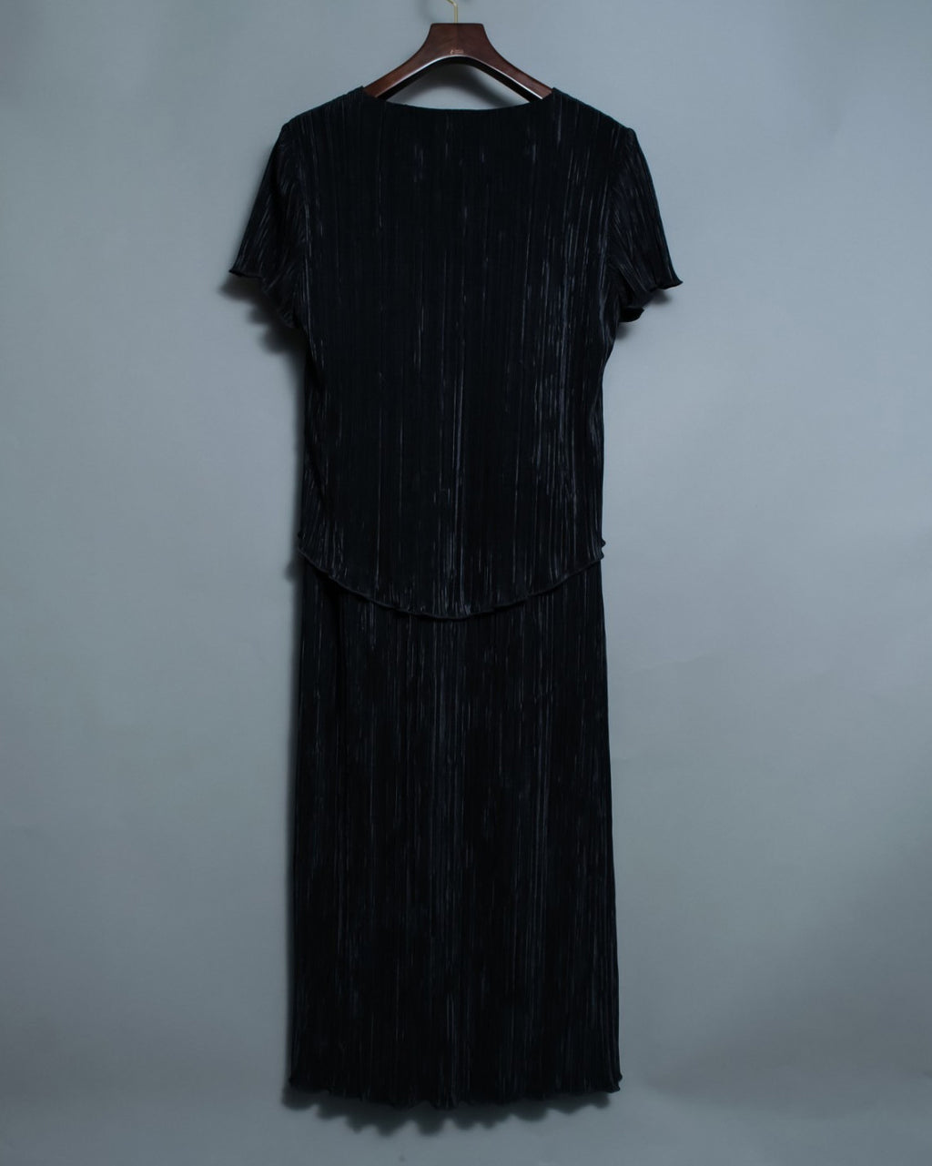Black Beautiful Pleated Layered Dress