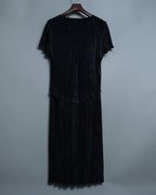 Black Beautiful Pleated Layered Dress