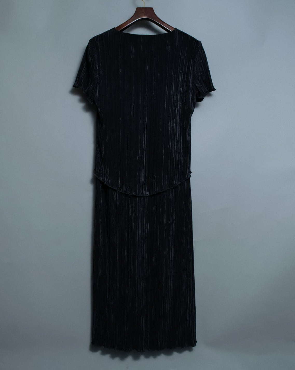 Black Beautiful Pleated Layered Dress