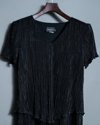 Black Beautiful Pleated Layered Dress