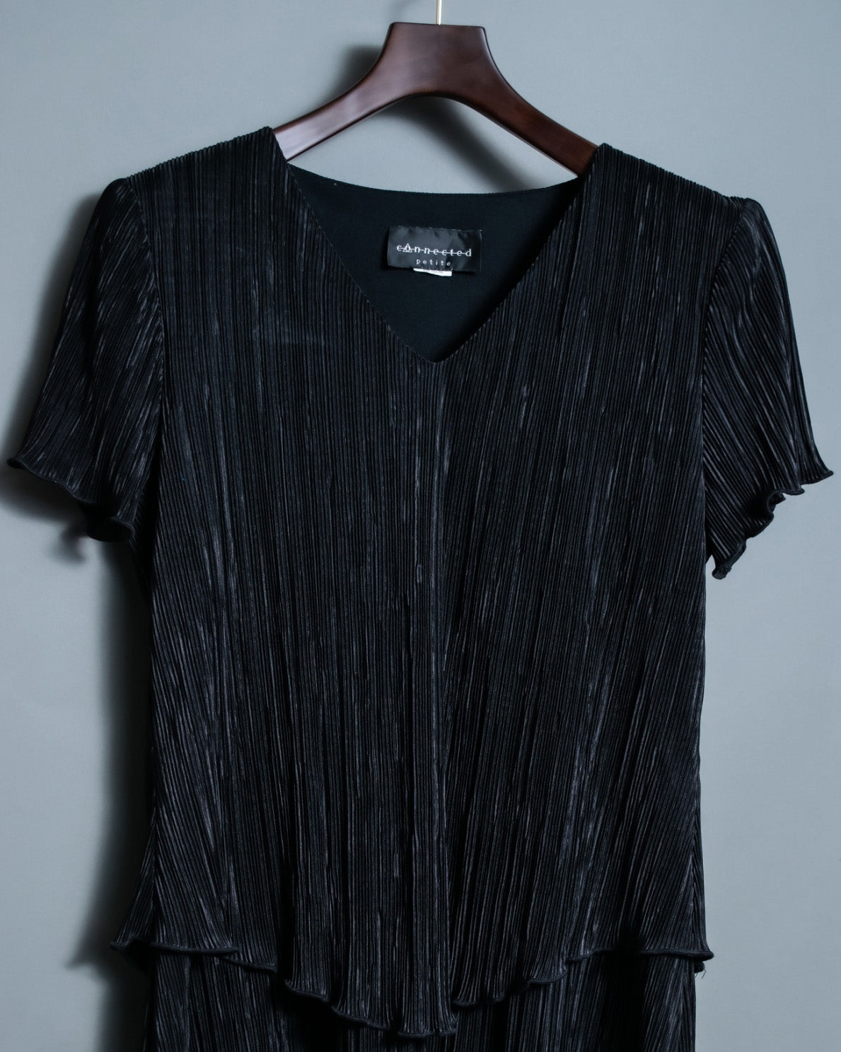 Black Beautiful Pleated Layered Dress