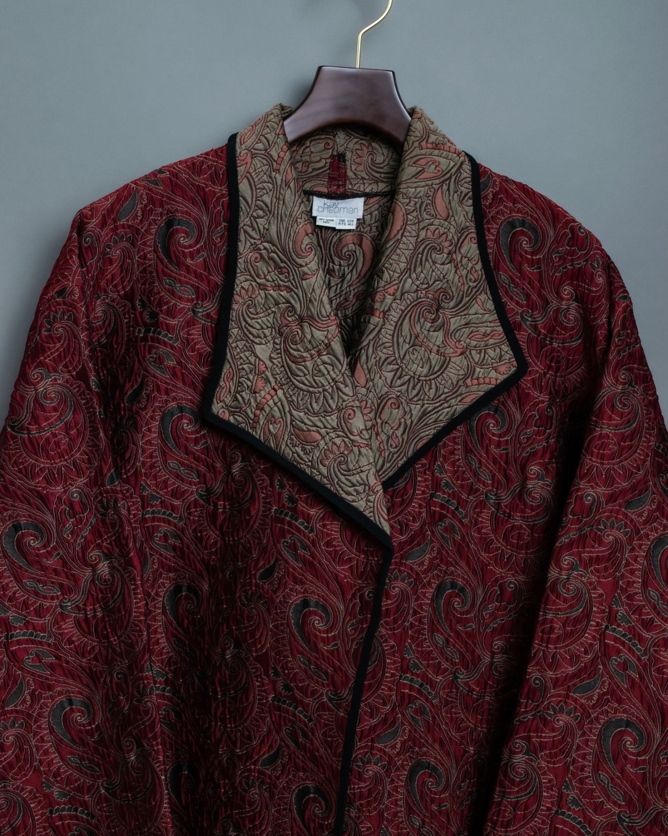 Box Silhouette Over Short Paisley Jacket