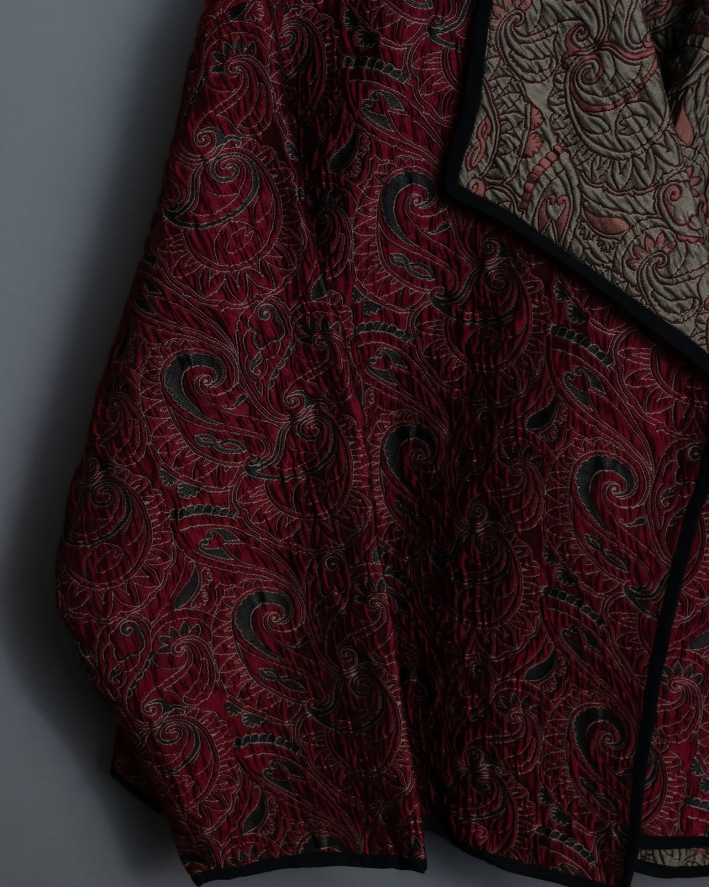Box Silhouette Over Short Paisley Jacket