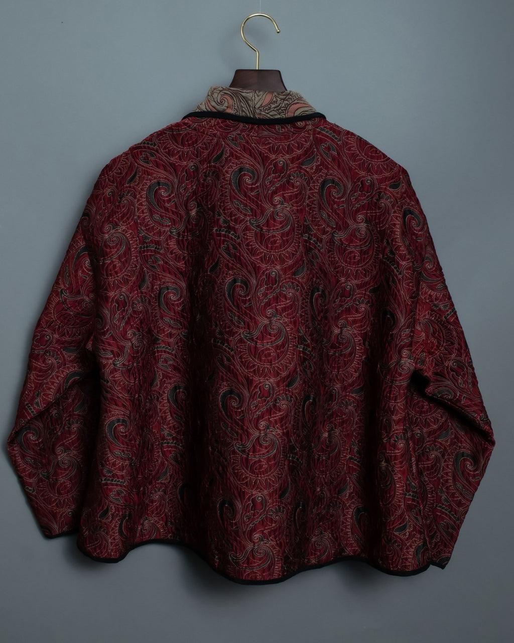 Box Silhouette Over Short Paisley Jacket