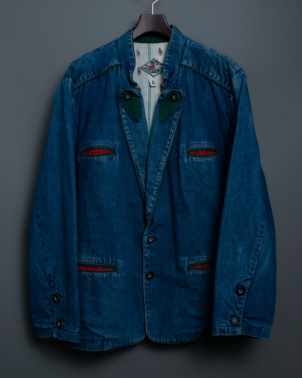 High quality denim Tyrolean tailored jacket