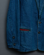 High quality denim Tyrolean tailored jacket