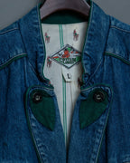 High quality denim Tyrolean tailored jacket