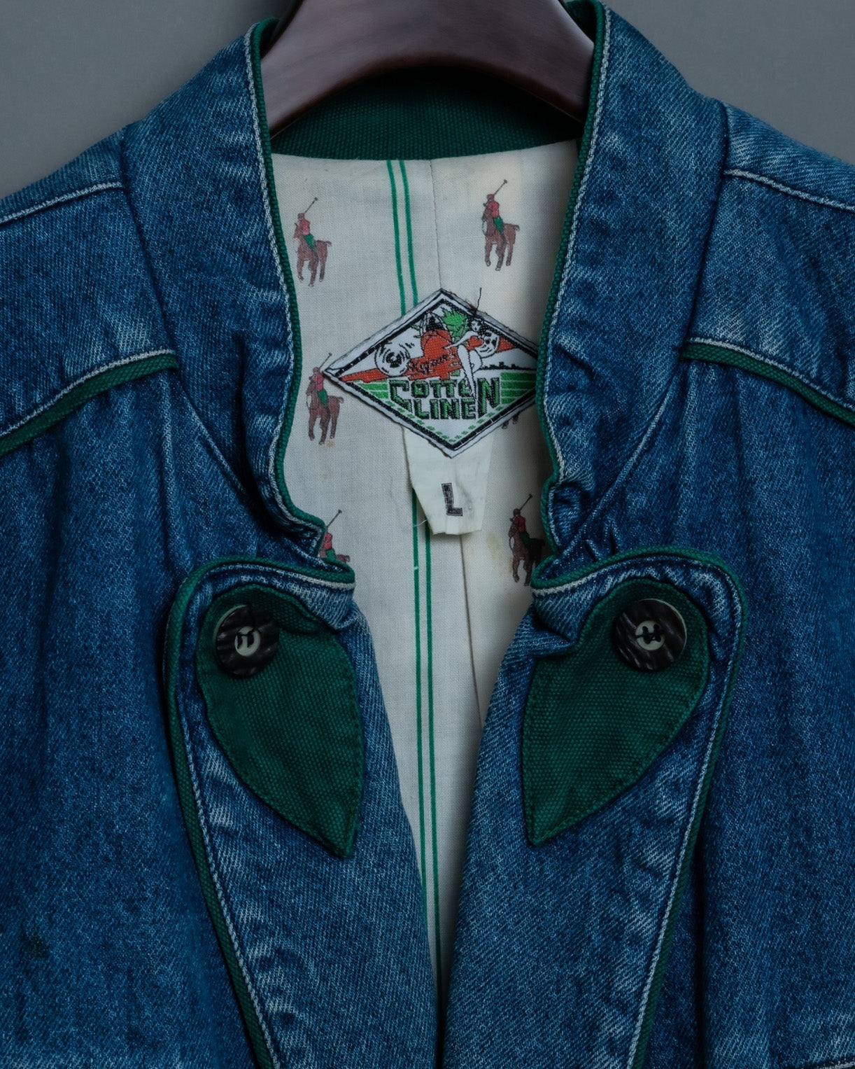 High quality denim Tyrolean tailored jacket