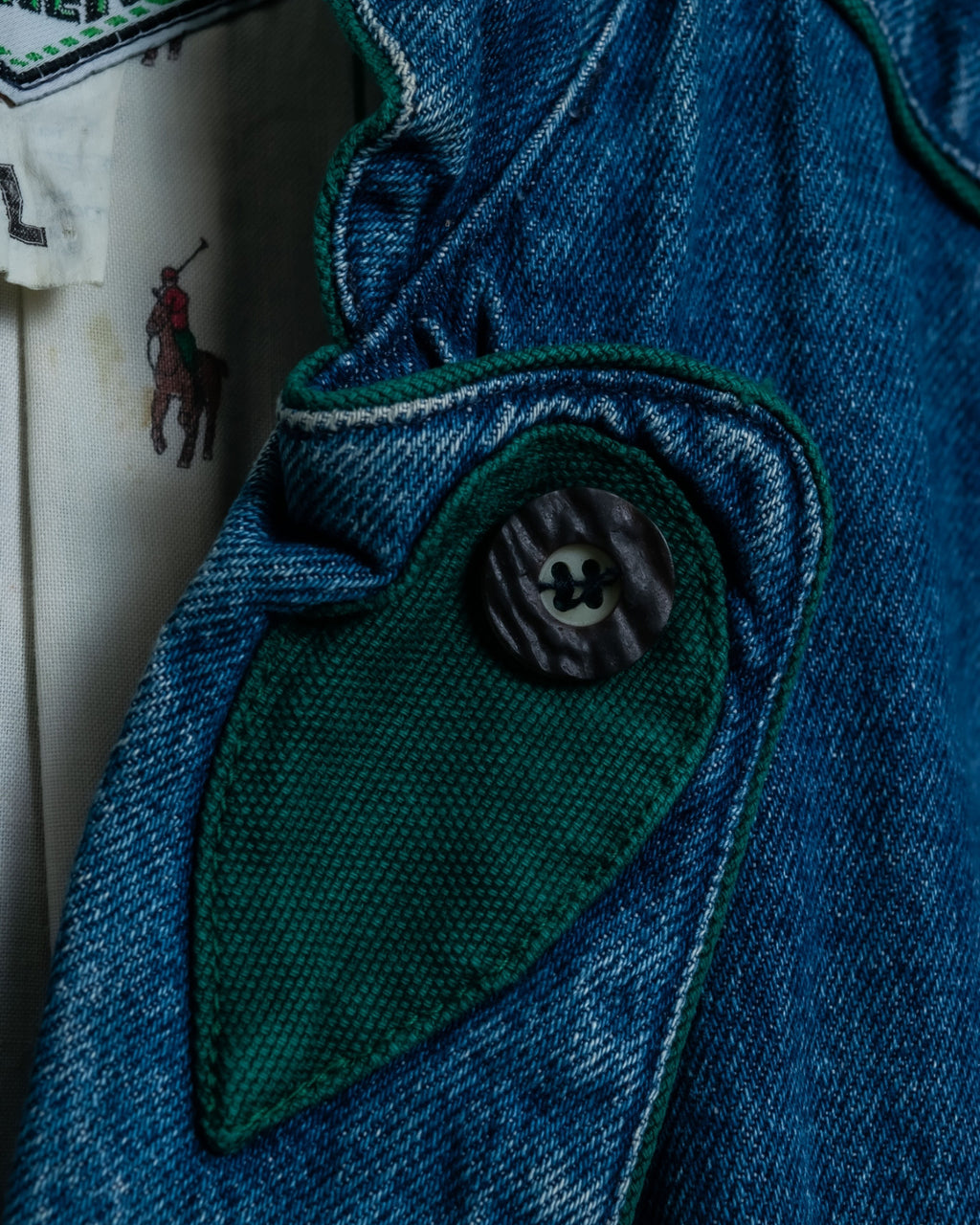 High quality denim Tyrolean tailored jacket