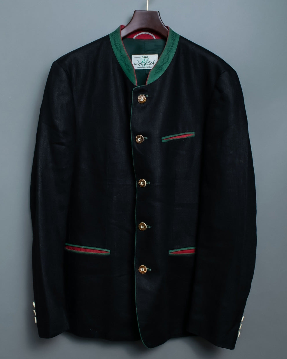 Black Chirorin Mao Collar Jacket