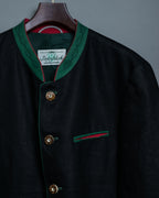 Black Chirorin Mao Collar Jacket
