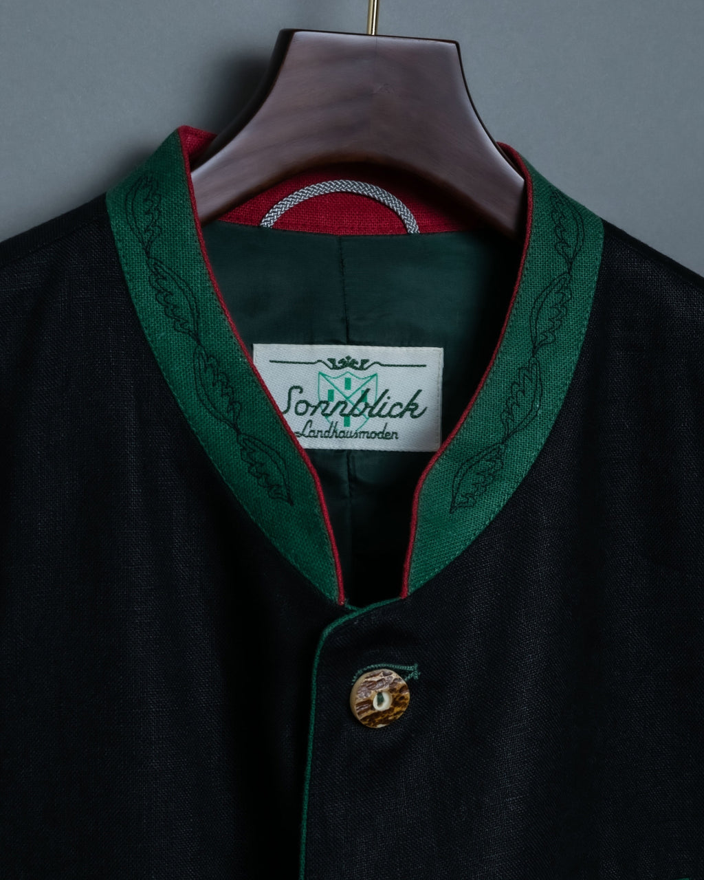 Black Chirorin Mao Collar Jacket