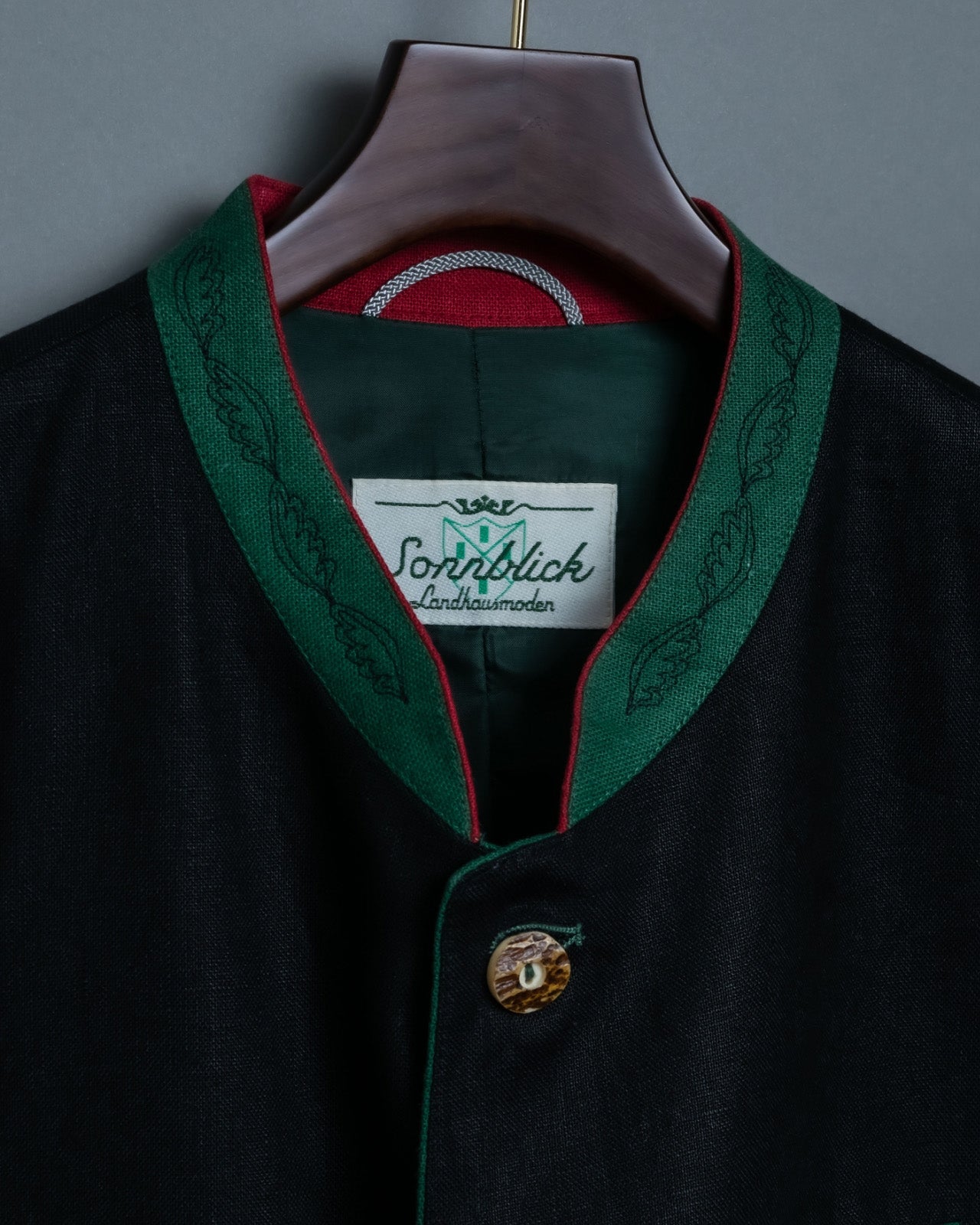 Black Chirorin Mao Collar Jacket