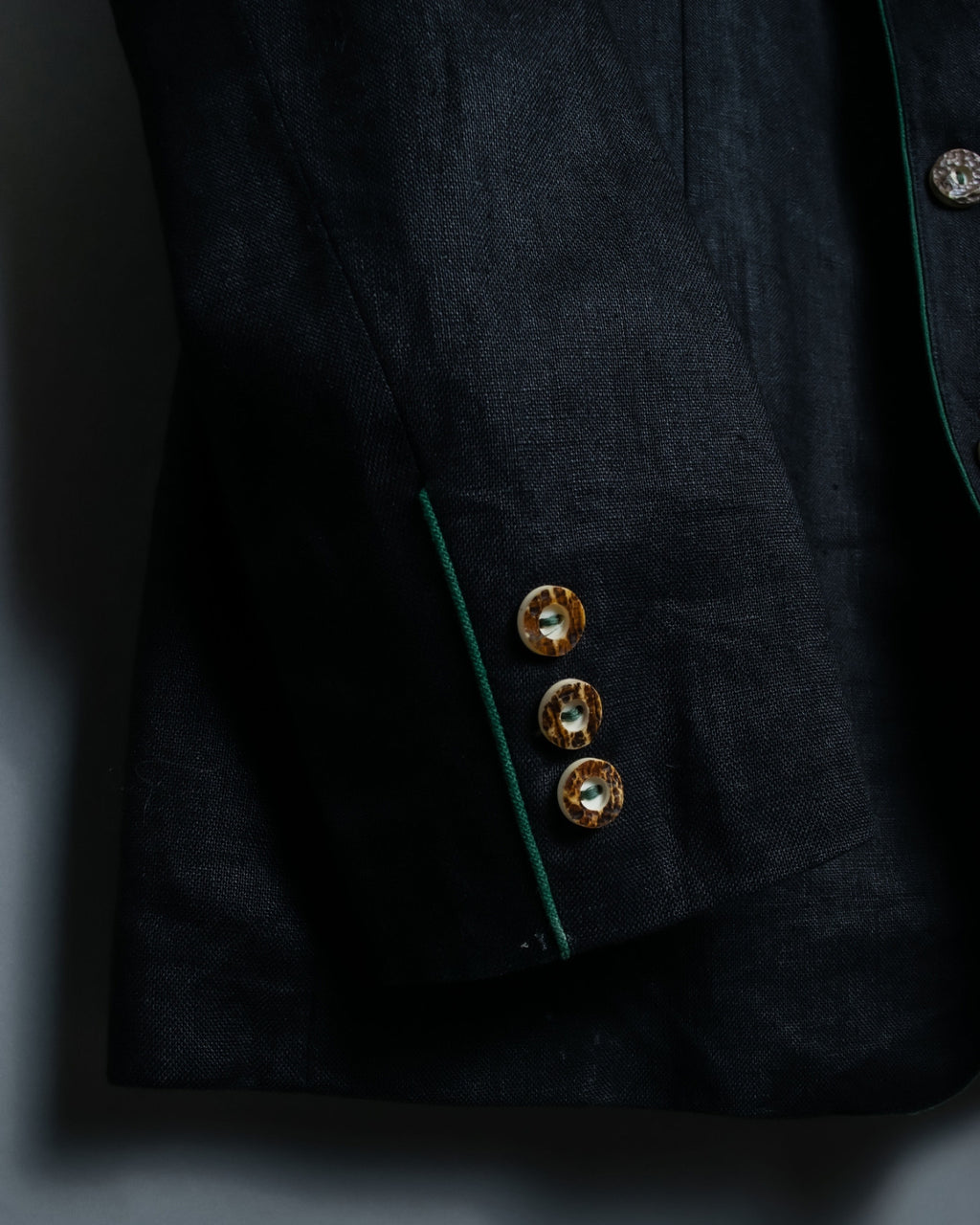 Black Chirorin Mao Collar Jacket