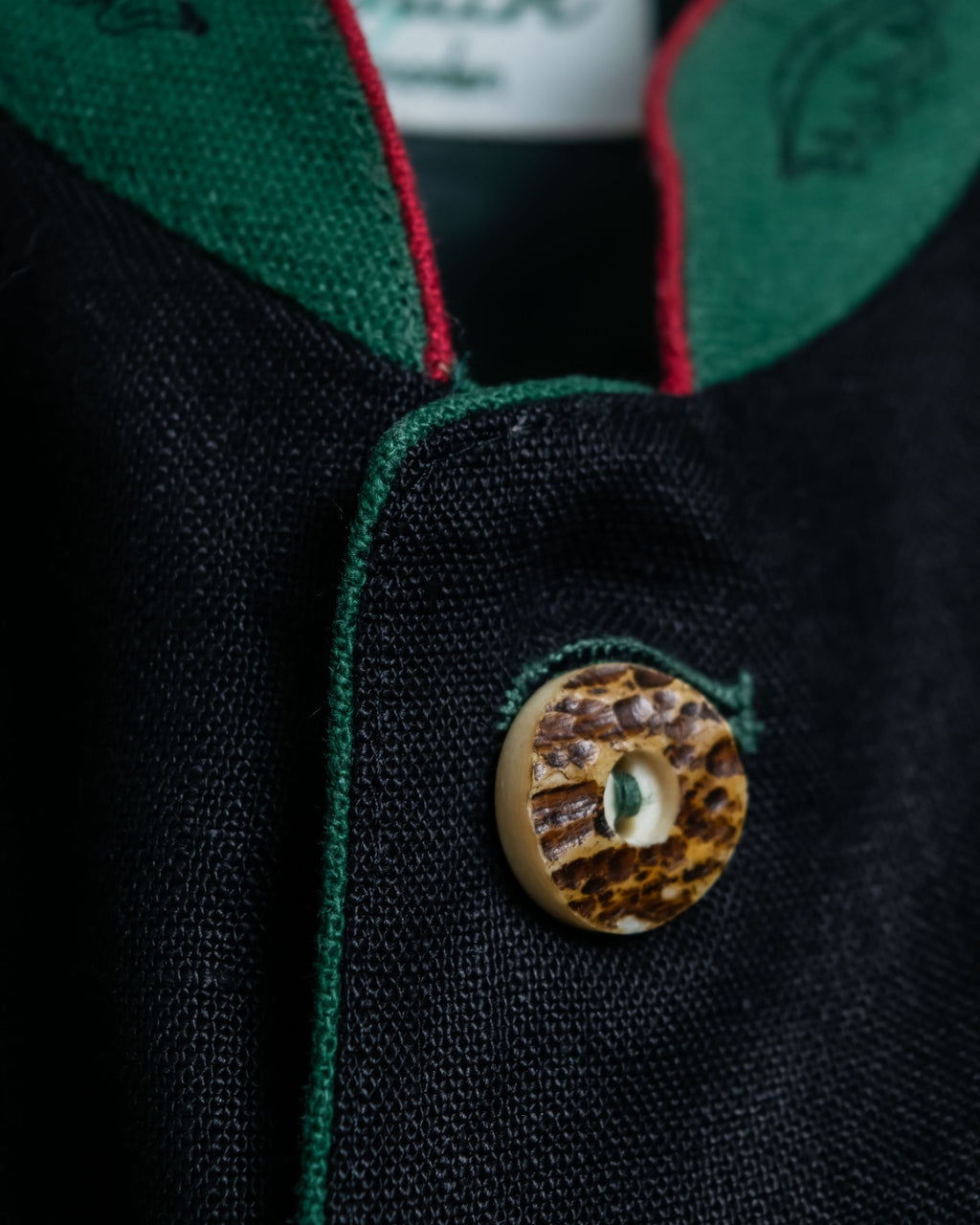 Black Chirorin Mao Collar Jacket