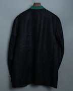 Black Chirorin Mao Collar Jacket