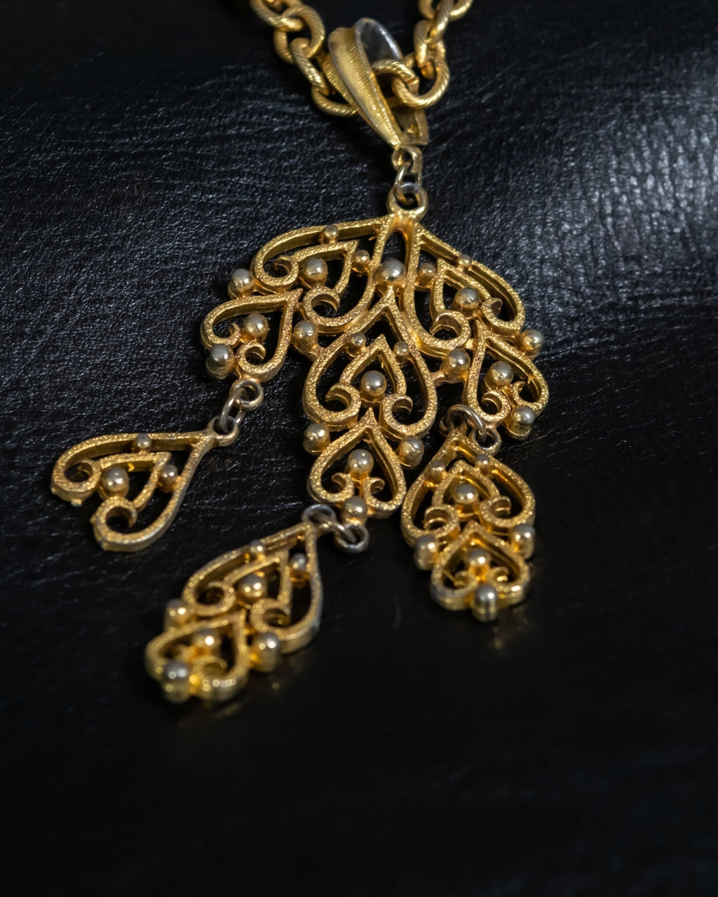 Gold Heart Pearl Necklace