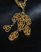 Gold Heart Pearl Necklace