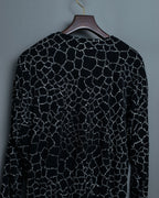 V-neck Net Sequin Design Top
