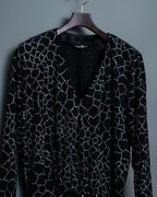 V-neck Net Sequin Design Top