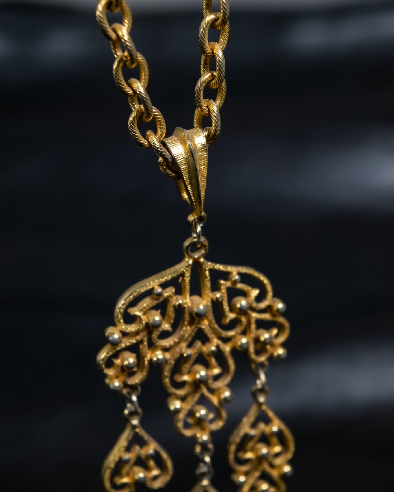 Gold Heart Pearl Necklace