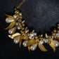 Large Pearl Gold Leaf Necklace