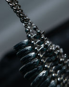 "MOOD SPECIAL" Undulating Silver Double Design Necklace