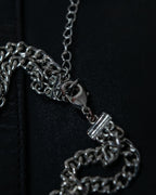 "MOOD SPECIAL" Undulating Silver Double Design Necklace