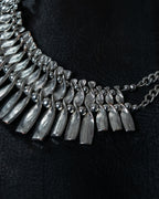 "MOOD SPECIAL" Undulating Silver Double Design Necklace