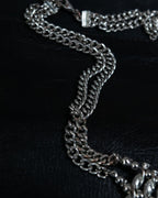 "MOOD SPECIAL" Undulating Silver Double Design Necklace