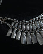 "MOOD SPECIAL" Undulating Silver Double Design Necklace