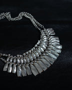 "MOOD SPECIAL" Undulating Silver Double Design Necklace