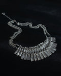 "MOOD SPECIAL" Undulating Silver Double Design Necklace