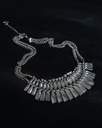 "MOOD SPECIAL" Undulating Silver Double Design Necklace