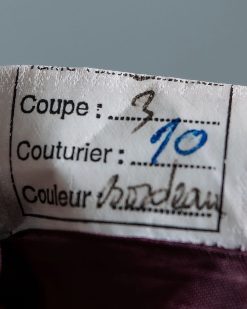 "MOOD SPECIAL" Stand Collar Black Line Jagged Leather Jacket