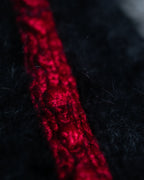 French Luxury Wool Red Line Short Knit