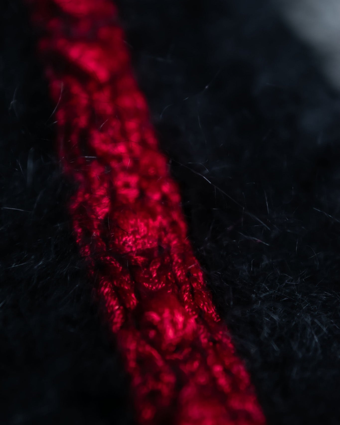 French Luxury Wool Red Line Short Knit