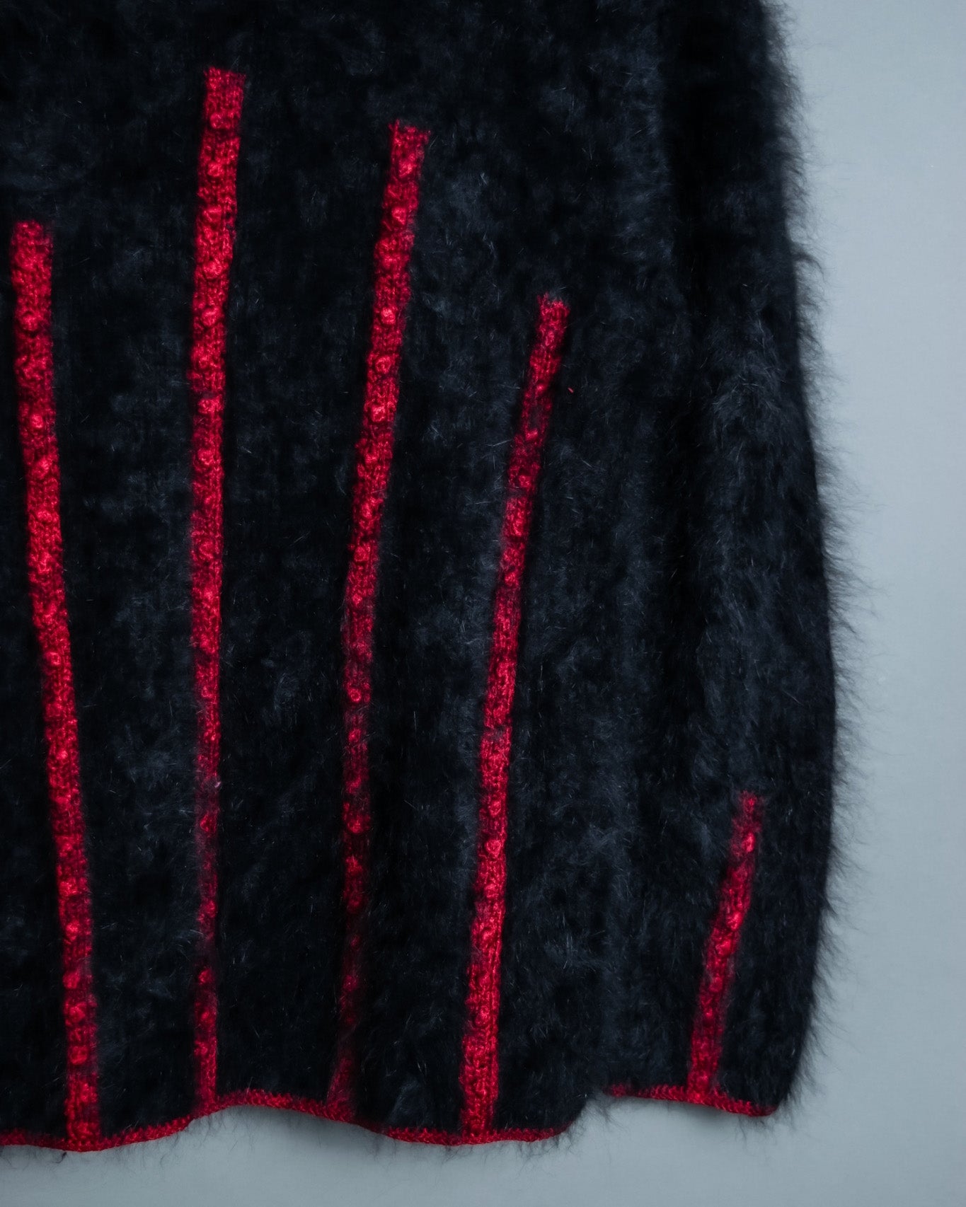 French Luxury Wool Red Line Short Knit