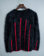 French Luxury Wool Red Line Short Knit
