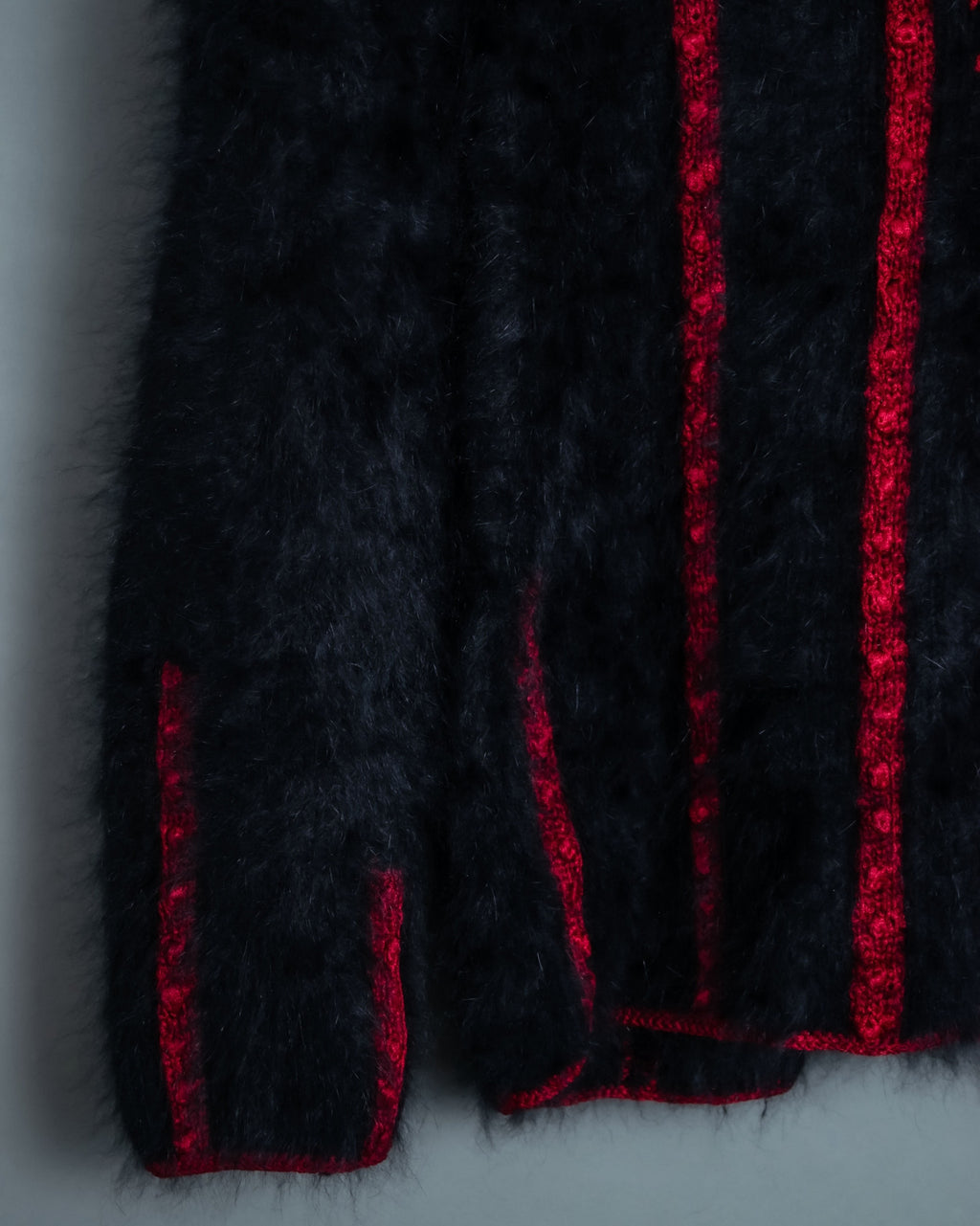 French Luxury Wool Red Line Short Knit