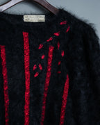 French Luxury Wool Red Line Short Knit