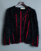 French Luxury Wool Red Line Short Knit