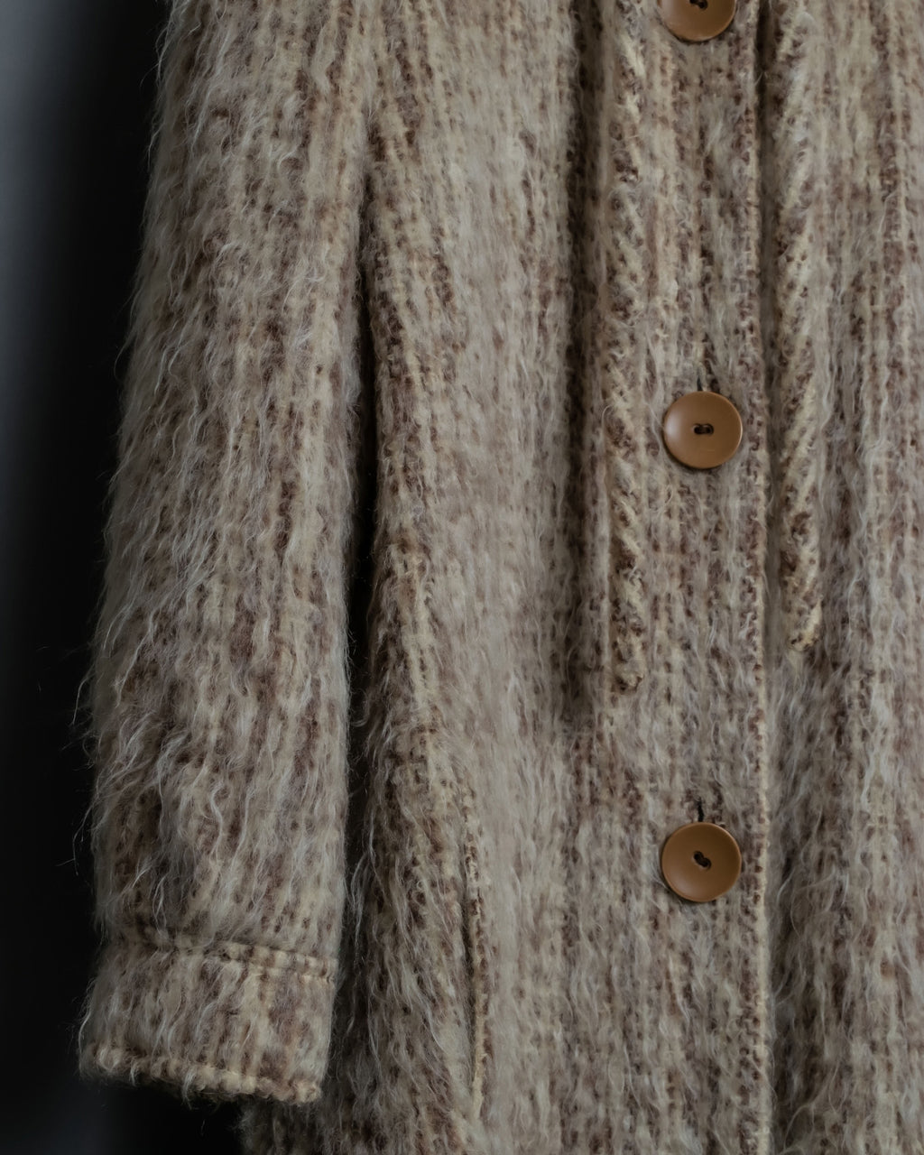 Shaggy Stand Collar Coat