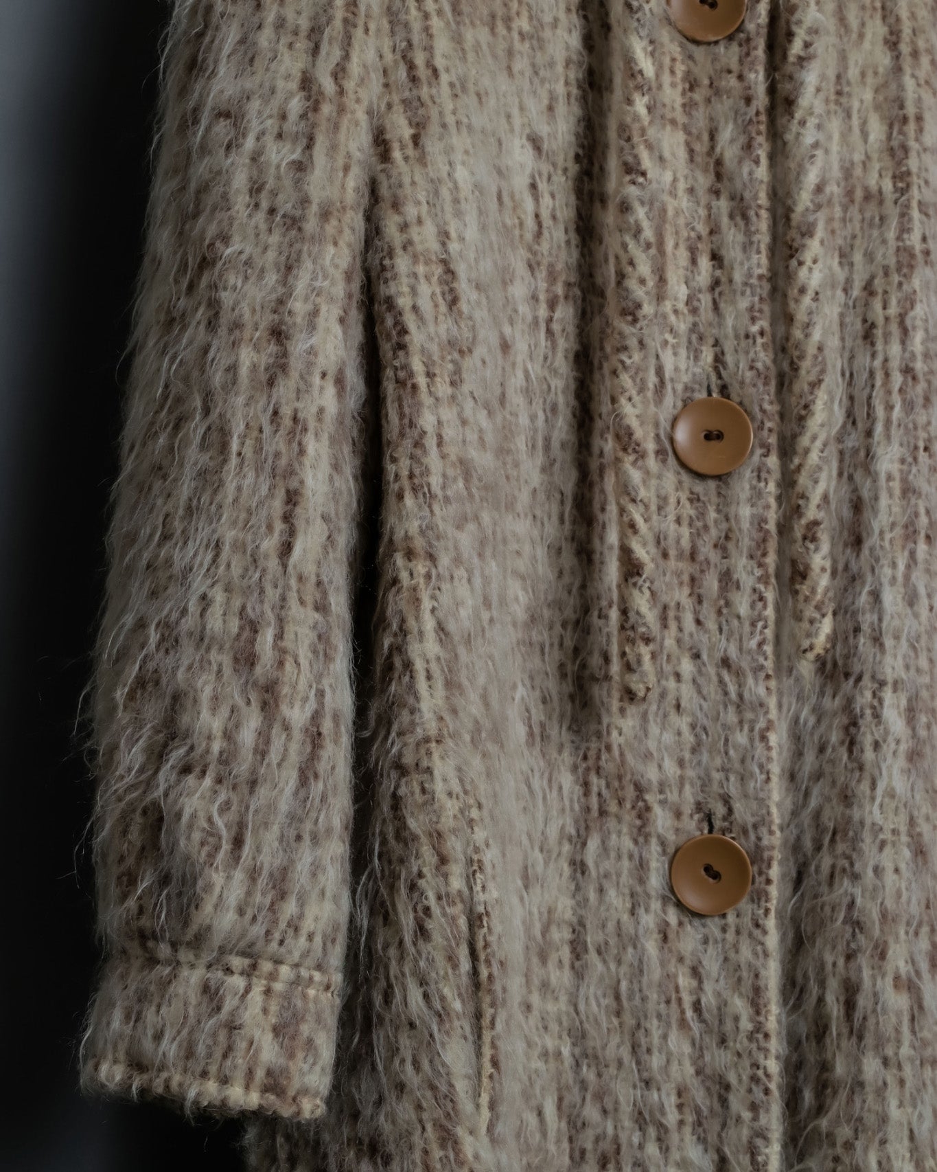 Shaggy Stand Collar Coat