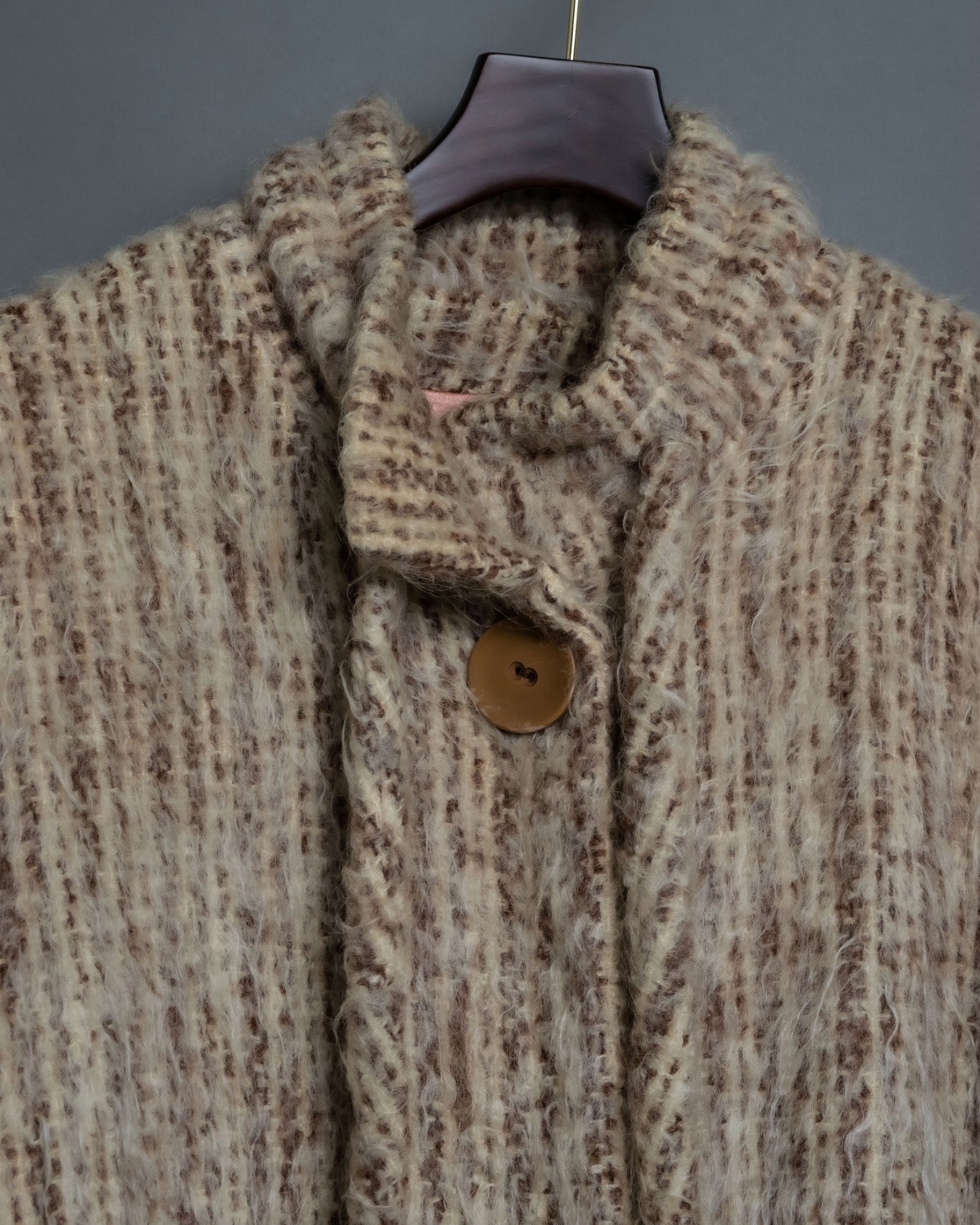 Shaggy Stand Collar Coat