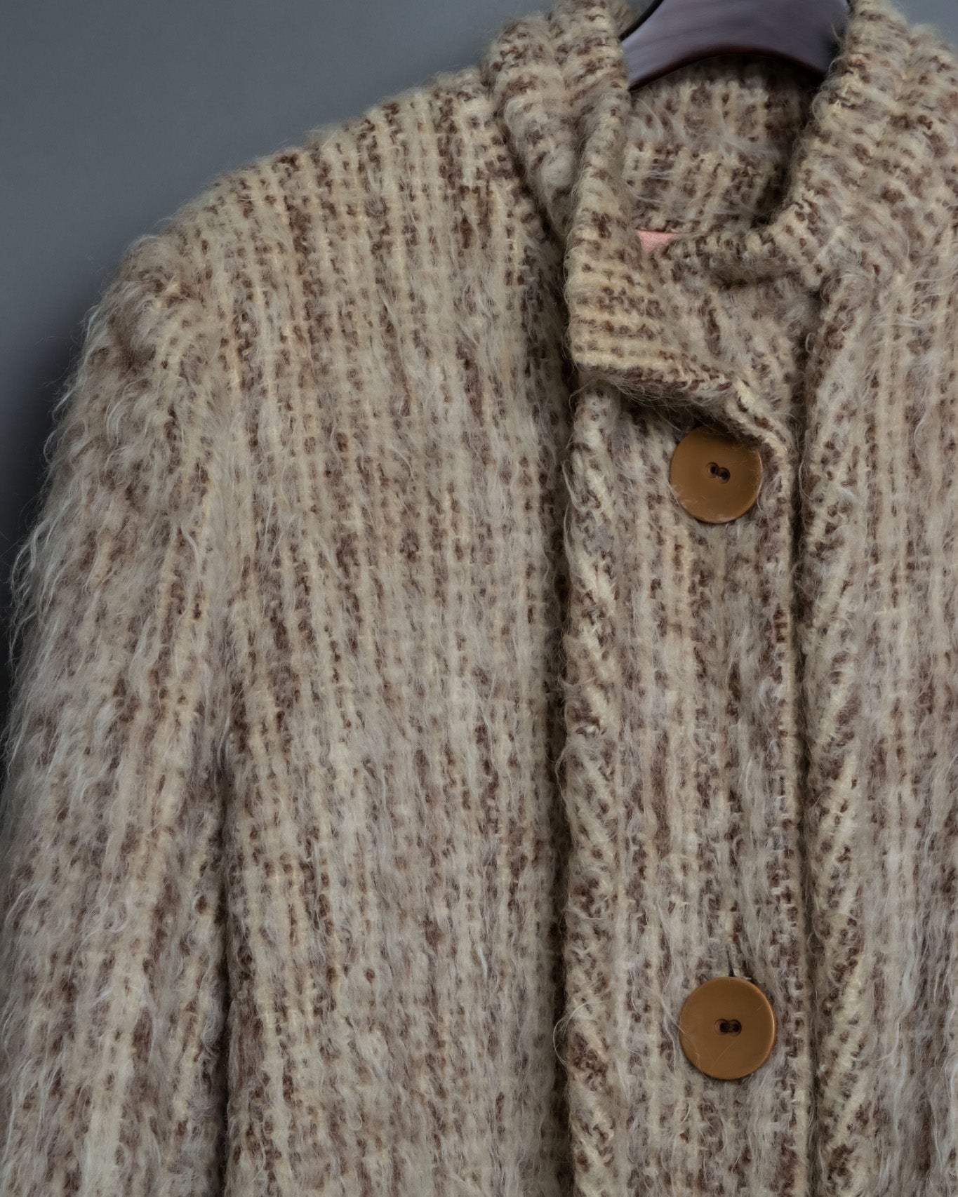 Shaggy Stand Collar Coat